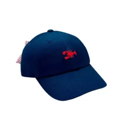 Janie and Jack Kids Accessories-Lobster Bow Baseball Hat navy
