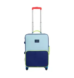 Janie and Jack Kids Accessories|Luggage-Logan Carry-On Suitcase navy/neon