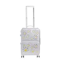 Janie and Jack Luggage|Kids Accessories-Logan Carry-On Suitcase 3d daisies