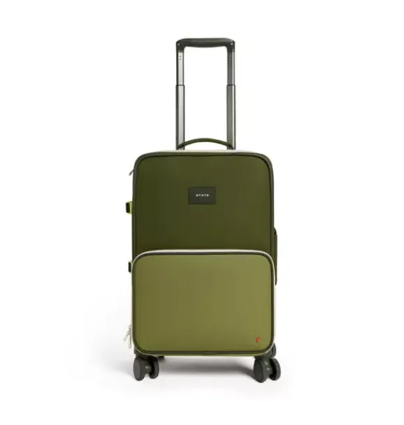 Janie and Jack Kids Accessories|Luggage-Logan Carry-On Suitcase olive