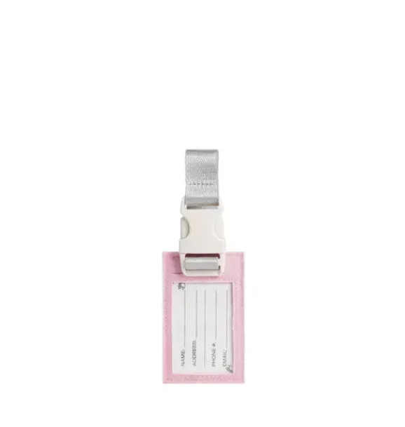 Janie and Jack Kids Accessories|Luggage-Logan Luggage Tag pink/silver