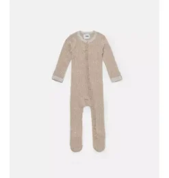Janie and Jack Baby Clothing-Long Sleeve Jumpsuit Footie - Hug Me oat