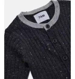 Janie and Jack Baby Clothing-Long Sleeve Jumpsuit Footie - Hug Me black melange