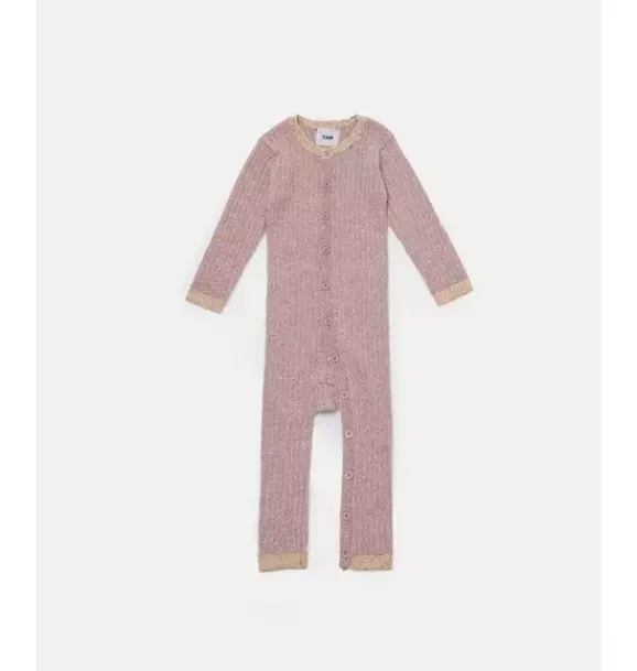 Janie and Jack Baby Clothing-Long Sleeve Jumpsuit No Footie - Hug Me ash rose