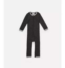 Janie and Jack Baby Clothing-Long Sleeve Jumpsuit No Footie - Hug Me black melange