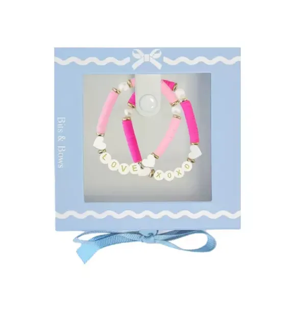 Janie and Jack Kids Accessories|Jewelry-Love XOXO Bracelet Gift Set pink