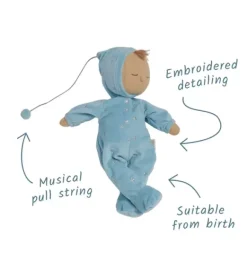 Janie and Jack Dolls-Lullaby Dozy Dinkums - Leo - baby blue