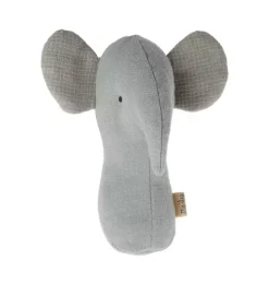 Janie and Jack Baby Accessories|Dolls-Lullaby Friend Rattles, Elephant - light dusty blue