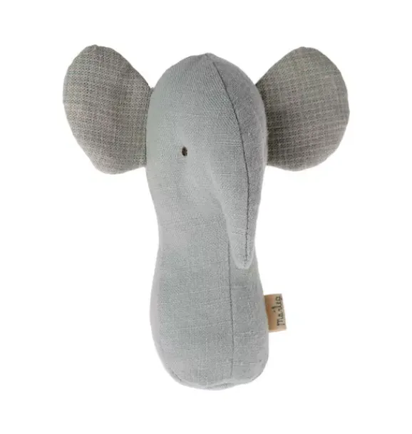Janie and Jack Baby Accessories|Dolls-Lullaby Friend Rattles, Elephant - light dusty blue