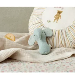 Janie and Jack Baby Accessories|Dolls-Lullaby Friend Rattles, Elephant - light dusty blue