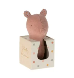 Janie and Jack Baby Accessories-Lullaby Friend Rattles, Piggy pink