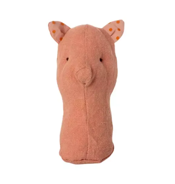 Janie and Jack Baby Accessories-Lullaby Friend Rattles, Piggy pink