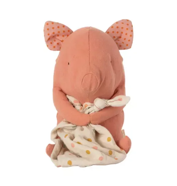 Janie and Jack Baby Accessories-Lullaby Friends - Pig pink