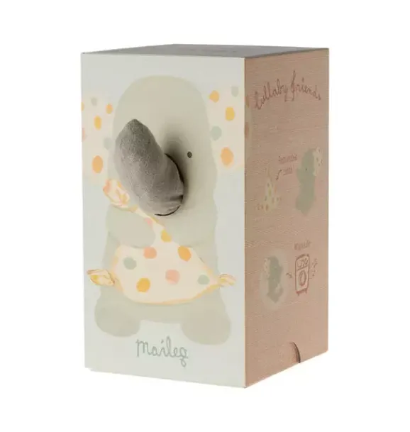 Janie and Jack Baby Accessories-Lullaby Friends, Elephant - iron grey