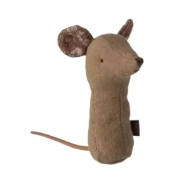 Janie and Jack Stuffed Animals-Lullaby friends, Mouse rattle - light umber