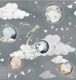 Janie and Jack Wallpaper-Magic Planets Wallpaper multi