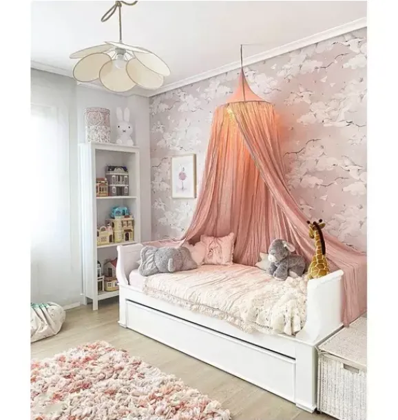 Janie and Jack Wallpaper-Magic Swans Wallpaper pink