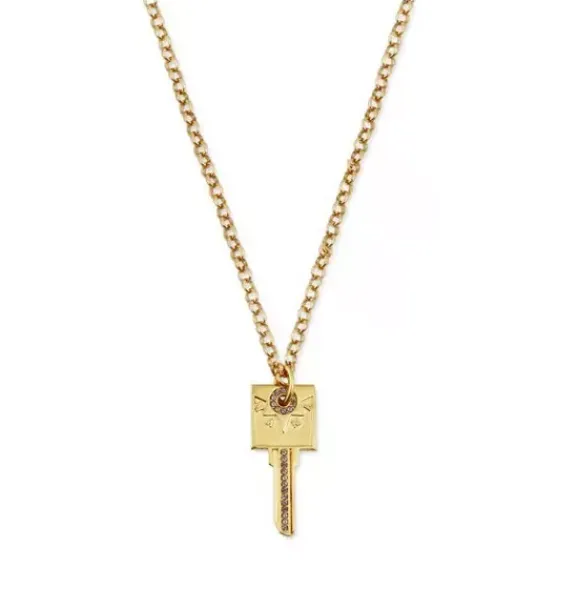 Janie and Jack Jewelry|Adult Accessories-MAMA Compass Key Necklace gold