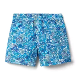 Janie and Jack Swim Trunks|Swim Outfits-Margaret Annie Recycled Swim Trunk Made With Liberty Fabric blue margaret annie floral