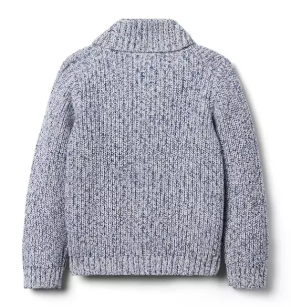 Janie and Jack Sweaters & Sweatshirts-Marled Shawl Collar Cardigan merchant marine