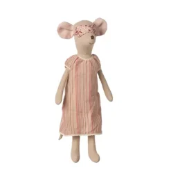 Janie and Jack Stuffed Animals-Medium Mouse in Nightgown multi