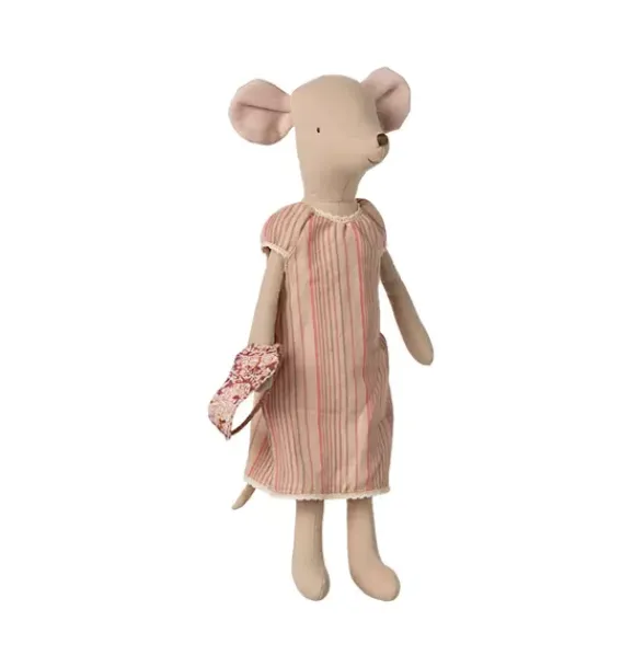 Janie and Jack Stuffed Animals-Medium Mouse in Nightgown multi
