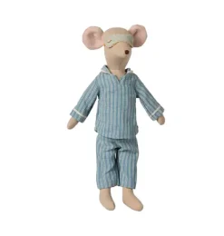 Janie and Jack Stuffed Animals-Medium Mouse in Pyjamas multi