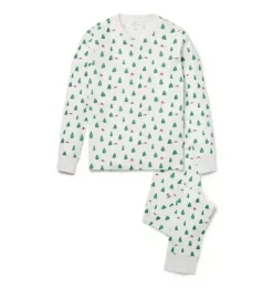 Janie and Jack Family Matching Pajamas|Pajamas-Men's Good Night Pajama In Holiday Tree jet ivory holiday tree