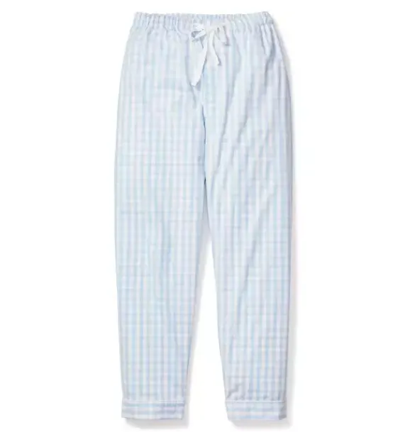Janie and Jack Adult Pajamas|Petite Plume-Men's Pant Separates light blue gingham