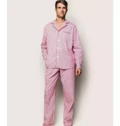 Janie and Jack Adult Pajamas|Petite Plume-Men's Pajama Set in antique red ticking