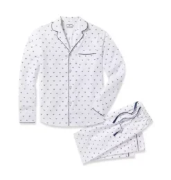 Janie and Jack Adult Pajamas|Petite Plume-Men's Twill Pajama in Buzzing Bees white