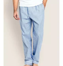 Janie and Jack Adult Pajamas|Petite Plume-Men's Twill Pajama Pants in french blue seersucker