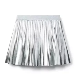 Janie and Jack Skirts & Shorts-Metallic Pleated Skirt silver
