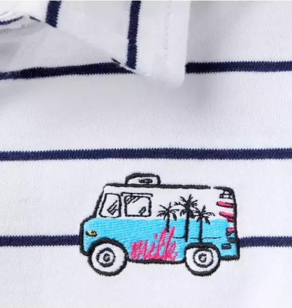 Janie and Jack Polos-Milk Bar x Striped Polo white stripe