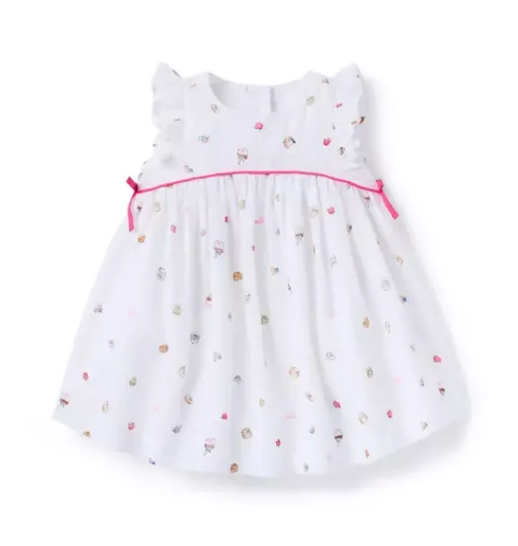 Janie and Jack Online Exclusives|Dresses-Milk Bar x Just Desserts Baby Dress white treats
