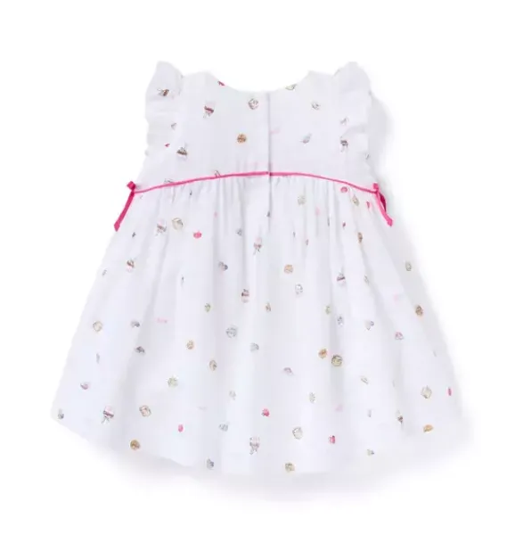 Janie and Jack Online Exclusives|Dresses-Milk Bar x Just Desserts Baby Dress white treats