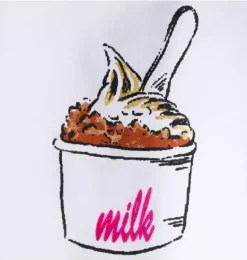 Janie and Jack Short Sleeve Tops-Milk Bar x Ice Cream Tee white