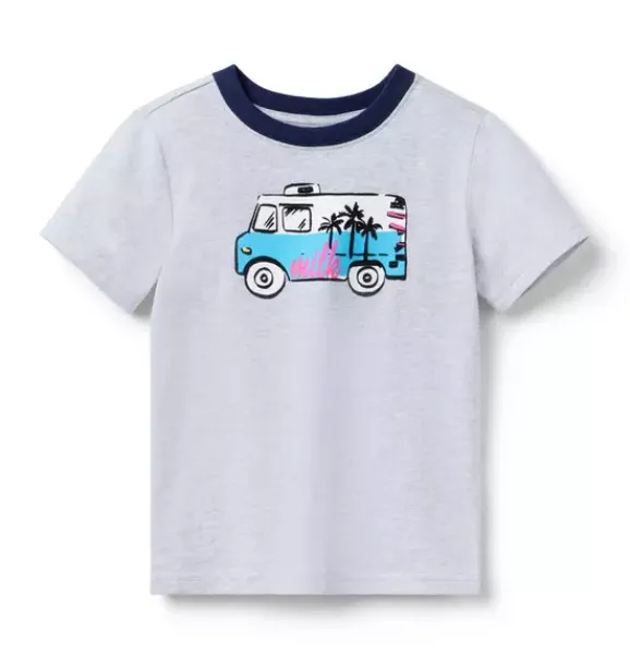 Janie and Jack Tees-Milk Bar x Van Tee black sesame heather