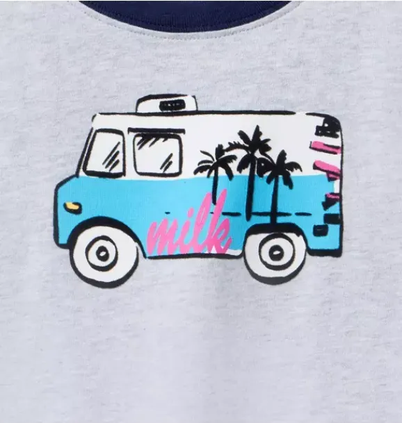 Janie and Jack Tees-Milk Bar x Van Tee black sesame heather