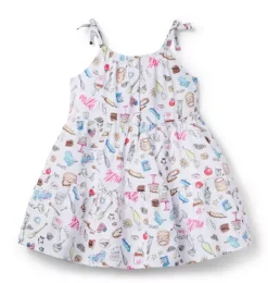 Janie and Jack Dresses-Milk Bar x Sweet Treat Dress white treats