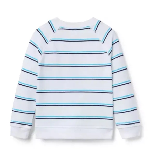 Janie and Jack Sweaters & Sweatshirts-Milk Bar x Striped Sweatshirt white stripe