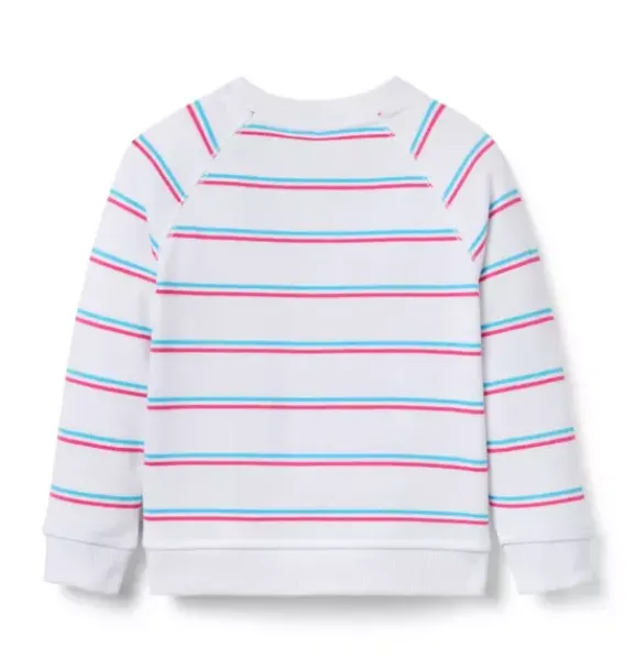 Janie and Jack Sweaters & Sweatshirts-Milk Bar x Striped Sweatshirt white stripe