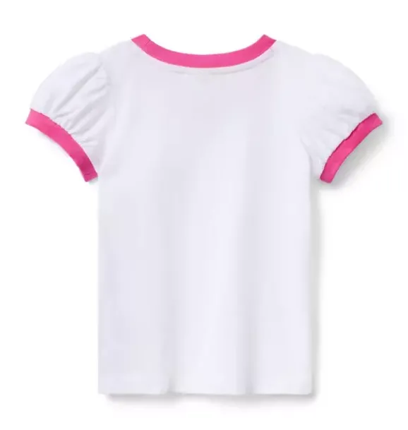 Janie and Jack Short Sleeve Tops-Milk Bar x Puff Sleeve Tee white