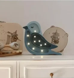Janie and Jack Lighting-Mini Bird Lamp denim/blue