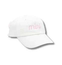 Janie and Jack Kids Accessories-Mini Bow Baseball Hat white