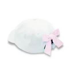 Janie and Jack Kids Accessories-Mini Bow Baseball Hat white