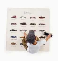 Janie and Jack Nursery-Mini High Chair Mat - classic cars