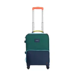 Janie and Jack Kids Accessories|Luggage-Mini Logan Carry-On Suitcase green/navy