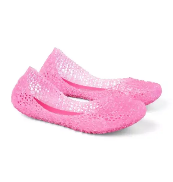 Janie and Jack Shoes-Mini Melissa Kid Campana Papel Flat pink