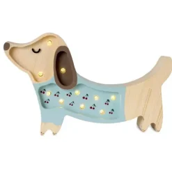 Janie and Jack Lighting-Mini Puppy Lamp cherries on blue